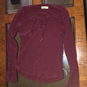 Hollister top with lace up front